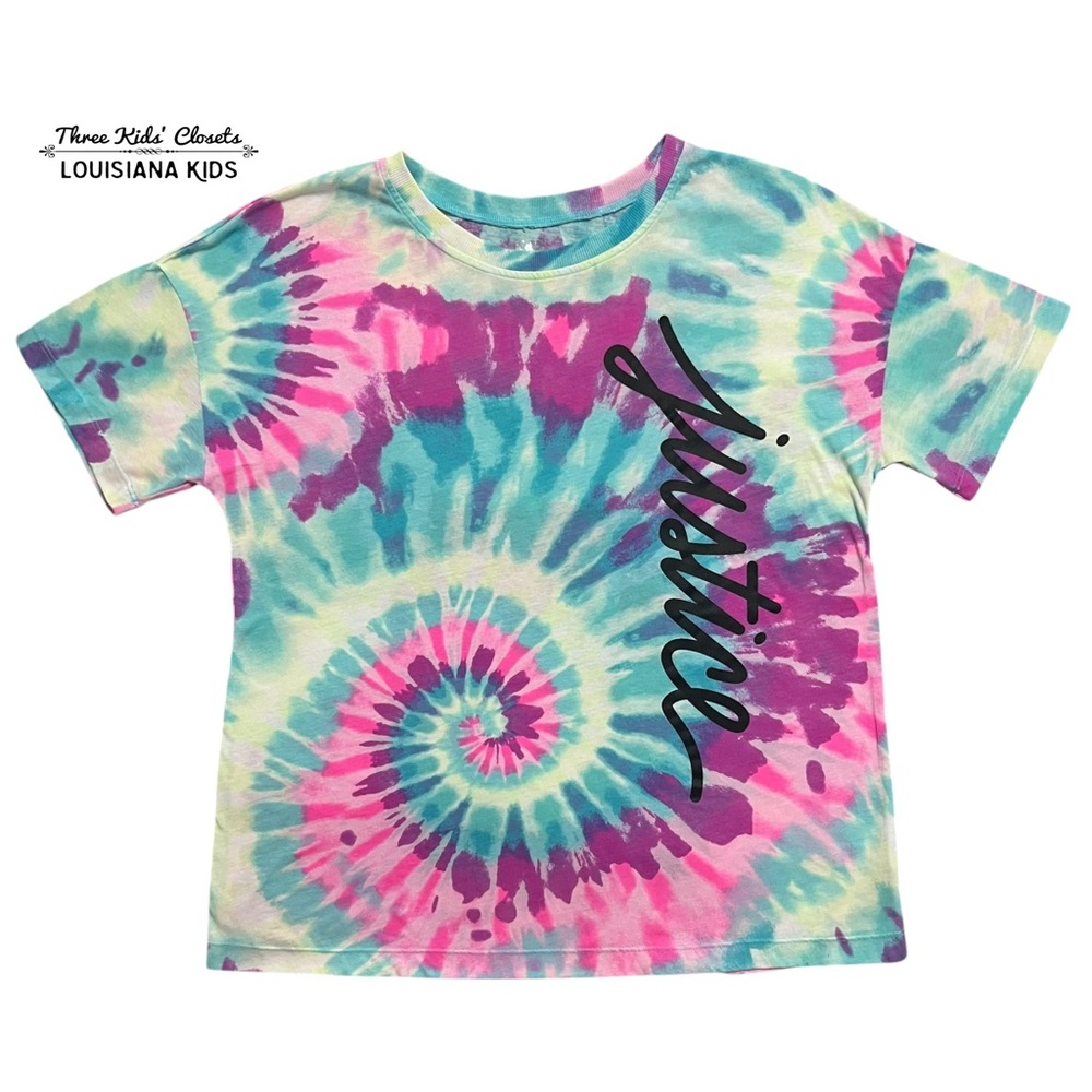 Justice Girls XL (16/18) Colorful Tie-Dye Tee Shirt